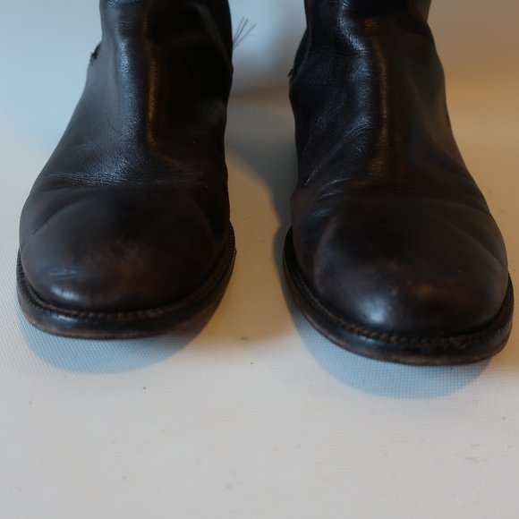 VIA SPIGA BROWN LEATHER TEXTILE TALL BOOTS 8 * - Picture 5 of 11